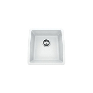 Blanco 440081 PERFORMA™ SILGRANIT® II Composite Bar Sink, White, Rectangle Shape, 15-1/2 in L x 15 in W x 9 in D Bowl, 17-1/2 in W x 17 in H, Undermount, Granite