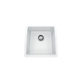 Blanco 440081 PERFORMA™ SILGRANIT® II Composite Bar Sink, White, Rectangle Shape, 15-1/2 in L x 15 in W x 9 in D Bowl, 17-1/2 in W x 17 in H, Undermount, Granite