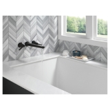 DELTA® T5771-BLWL Galeon™ Wall Mount Tub Filler, 12 gpm Flow Rate, 8 in Center, Matte Black, 2 Handles, Commercial/Residential
