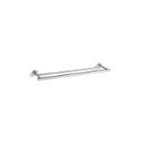Kohler® 14375-CP Double Towel Bar, Purist®, 24 in L Bar, 5-7/16 in OAD x 1-7/8 in OAH, Brass, Polished Chrome