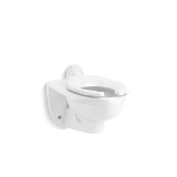Kohler® 84323-0 Kingston™ Ultra Rear Spud Flushometer Bowl, White, Elongated Shape, 15 in H Rim, 2-1/8 in Trapway