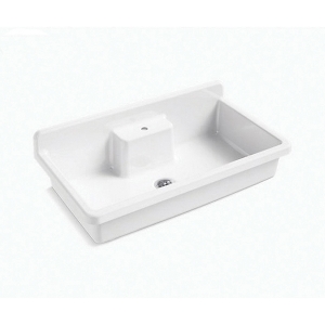 Kohler® 21103-2HW-0 Farmstead® Kitchen Sink, Rectangular Shape, 2 Faucet Holes, 45 in L x 25 in W x 13-7/8 in H, Freestanding Mount, Enameled Cast Iron, White