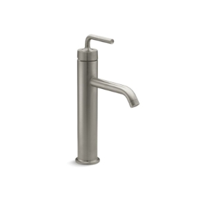 Kohler® 14404-4A-BN Bathroom Sink Faucet, Purist®, 1.2 gpm, 6-1/2 in H Spout, 1 Handle, Touch-Activated Drain, 1 Faucet Hole, Vibrant® Brushed Nickel, Traditional