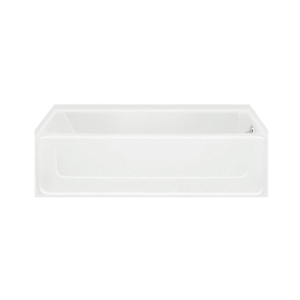 Sterling® 61041120-0 Bathtub With 15 in Apron, All Pro®, Soaking Hydrotherapy, Rectangle Shape, 60-1/4 in L x 30-1/2 in W, Right Drain, White