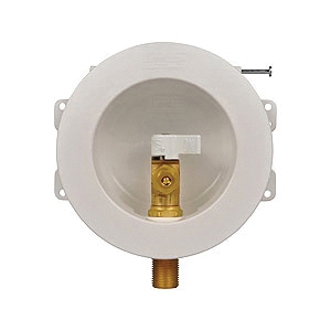 Water-Tite 87993 Round Mini Ice Maker Outlet Box With Valve