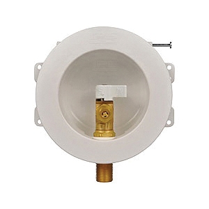 Water-Tite 87993 Round Mini Ice Maker Outlet Box with Valve