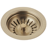 Brizo® 69050-GL Kitchen Sink Flange and Strainer, 4-1/2 in Nominal, 4-1/2 in OAL, Tailpiece Connection, Brass, Luxe Gold