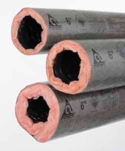 Atco 17002410 Insulated Flexible Air Duct, 10 in ID x 25 ft L, 5000 fpm Flow Rate, R4.2 Insulation, Polyester