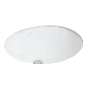 Sterling® 442040-0 Bathroom Sink with Overflow, Wescott®, Oval Shape, 17 in L x 13 in W x 7-7/8 in H, Undermount, Vitreous China, Glossy White