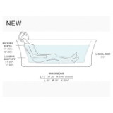 Kohler® 1958-GH-0 Stargaze® Heated Air Bath with Straight Shroud, BubbleMassage™, Rectangle Shape, 72 in L x 36-1/16 in W, Center Drain, White