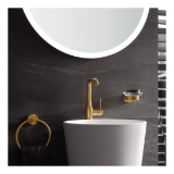 GROHE 40365GN1 Essentials Open Round Towel Ring, 8 in Dia Ring, Metal, Brushed Cool Sunrise