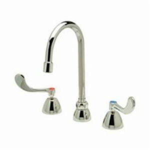 Zurn® AquaSpec® Z831B4-XL-3F Widespread Bathroom Faucet, Commercial, 0.5 gpm Flow Rate, 6-7/8 in H Spout, 8 in Center, Polished Chrome, 2 Handles