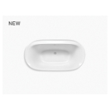 Sterling® 95333-0 Bathtub, Spectacle®, Soaking, Oval Shape, 60 in L x 32-1/4 in W, Center Drain, White