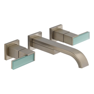Brizo® 65880LF-BNLHP Vessel Lavatory Faucet, 8-3/8 in Reach H Spout, 8 in Center, Brushed Nickel, Commercial