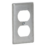 RACO® 864 Flat Handy Box Cover, 4-3/16 in L x 2-5/16 in W x 0.22 in D, Duplex Receptacle Cover, Steel