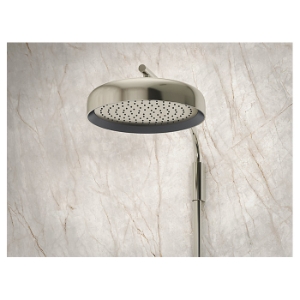 Kohler® 26292-BN Statement® 1-Function Contemporary Rain Showerhead with Katalyst® Air Induction Technology, 2.5 gpm Max Flow, 1 Spray, 12 in Dia Head, Vibrant® Brushed Nickel
