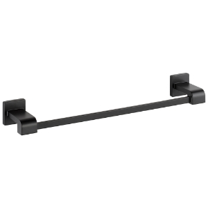 DELTA® 77518-BL Ara® Towel Bar, 18 in L Bar, 3-1/2 in OAD x 2-1/8 in OAH, Brass, Matte Black