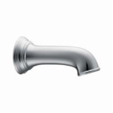 Moen® 3858 Non-Diverter Tub Spout, Brantford™, 7-1/4 in L, 1/2 in Slip-Fit Connection, Metal, Chrome