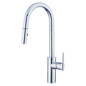 Danze® D454058 Parma® Pull-Down Kitchen Faucet With SnapBack® Retraction System, 1.75 gpm Flow Rate, Polished Chrome, 1 Handle, 1 Faucet Hole, Function: Traditional