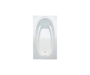 Clarion AD577262-WH 72 x 42 Acrylic Drop-in Back Center Drain Bathtub, White