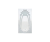 Clarion AD577262-WH 72 x 42 Acrylic Drop-in Back Center Drain Bathtub, White