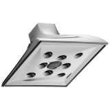 Brizo® 87330-PC Raincan Shower Head, Virage®, 2 gpm Flow Rate, 1 Spray, Wall Mount, 6 x 3-3/4 in Head, Polished Chrome
