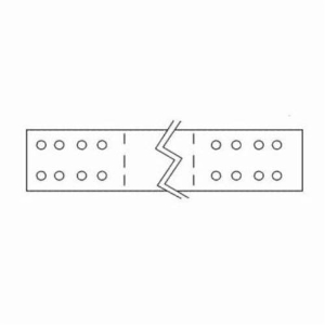 GFM 948 18 16 Hole Stud Protector Plate, 18 in H x 1-1/2 in W, 0.19 in Hole, Steel