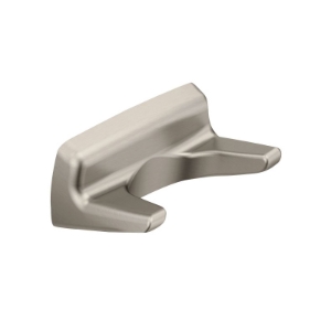 Moen® P5030BN Contemporary Double Robe Hook, 2 Hooks, 2-3/8 in OAW x 1-3/4 in OAD, Brushed Nickel