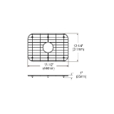 Elkay® GBG2115SS Dayton® Bottom Grid, 17-1/2 in L x 12-1/4 in W x 1 in H