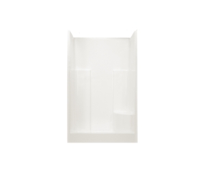 Clarion RE5843LX/S-BO AcrylX™ One-Piece Alcove Center Drain Shower Stall, 48 in L x 36 in W x 77-1/2 in H, Bone