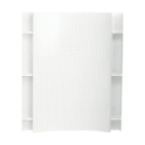 Sterling® 72272106-0 Shower Back Wall with Age-in-Place Backerboards, Accord®, 60 in L x 71-1/4 in W, Solid Vikrell®, White