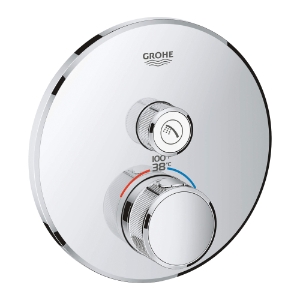 GROHE 29136000 Smart Control Thermostatic Trim, 7.7 gpm Valve, StarLight® Polished Chrome