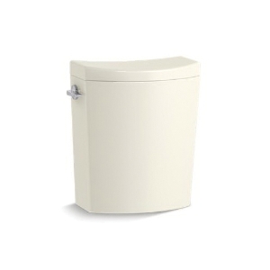 Kohler® 19042-96 Persuade® Curv Dual-Flush Toilet Tank With Supply Line, 1.6 gpf Full/1 gpf Partial, Left Hand Lever Flush, Biscuit
