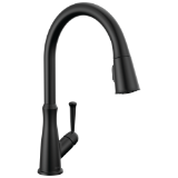 DELTA® 9110-BL-DST Pull-Down Kitchen Faucet, 1.8 gpm Flow Rate, Matte Black, 1 Handle, 1 Faucet Hole, Spray/Aerated Stream Function