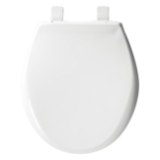 Bemis® 200E4 390 Toilet Seat With Cover, AFFINITY ™, Round Bowl, Closed Front, Plastic, Cotton White, Adjustable Hinge