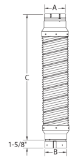 ECCO™ 200394 3" x 48" Flexible Gas Vent Connector, 3 in Dia 48 in L, Aluminum