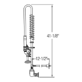 Elkay® LK943C Faucet, Commercial, 1.6 gpm Flow Rate, Gooseneck Spout, Polished Chrome, 2 Handles