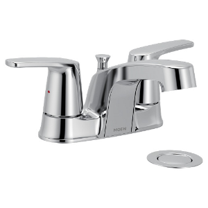 Moen® 499525 Chateau® Two Handle Low Arc Bathroom Faucet, Chrome