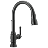 DELTA® 9190T-BL-DST Pull-Down Kitchen Faucet, 1.8 gpm Flow Rate, Matte Black, 1 Handle, 1 Faucet Hole, Spray/Aerated Stream/Shield Spray Function