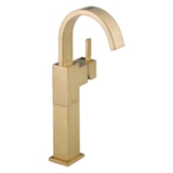 DELTA® 753LF-CZ Vero® Vessel Lavatory Faucet, Commercial, 4-25/32 in Spout, 9-9/32 in H Spout, Champagne Bronze, 1 Handle