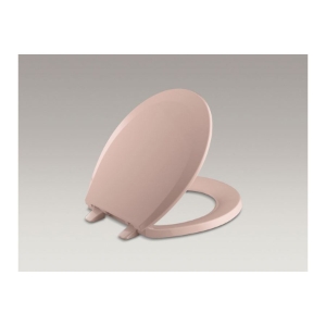 Kohler® 4662-45 Toilet Seat with Lid, Lustra™, Round Bowl, Closed Front, Plastic, Wild Rose, Quick Release Hinge
