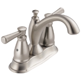 DELTA® 2593-SSMPU-DST Linden® Centerset Lavatory Faucet, Stainless, 2 Handles, Metal Pop-Up Drain, 1.2 gpm