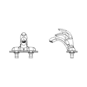 DELTA® 22C101 Centerset Lavatory Faucet, TECK®, Chrome, 1 Handle, 1.5 gpm