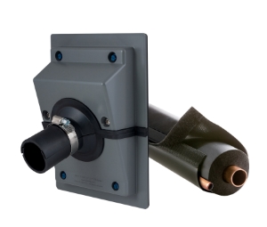 Airex Pro-System Kit™ TRS-650G-72E-B Retrofit Pipe Penetration Seal TRS Outlet, Gray color and Pipe Insulation Protector 72 in. Guard, Black color for Piping with 1/2 in. Insulation Wall Thickness or Line Set with 1-3/4 in. Diameter