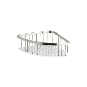 Kohler® 1897-BS Large Corner Shower Basket, 3 in H x 8-1/16 in W x 8-1/16 in D, Stainless Steel, Brushed Stainless Steel