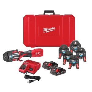 Milwaukee® 2922-22M M18™ Lithium-Ion FORCE LOGIC™ Cordless Press Tool Kit, 1/4 to 7/8 in OD Capacity, 7200 lb, 4 s Crimp, 18 V, M18™ Lithium-Ion Battery