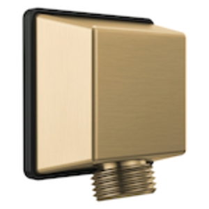 DELTA® 50570-CZ Square Hand Shower Wall Elbow, 1/2 in, NPT x NPSM, Brass, Champagne Bronze