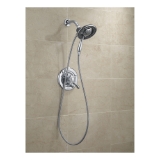 Brizo® 58065-CZ In2ition® 2-in-1 Hand Shower, 6 in Dia 4 Shower Head, 2 gpm Flow Rate, 69 in L Hose, 1/2 in Connection, Champagne Bronze