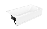 BOOTZ® 011-2366-00 Aloha Plus 6032 Right Hand Drain Alcove Bathtub, 60" × 32" × 14 1/4", White