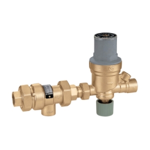 Caleffi AutoFill™ 573002A Pre-Adjustable Automatic Filling Valve With Backflow Preventer, 1/2 in Nominal, MNPT x FNPT End Style, 175 psi Pressure, Brass Body